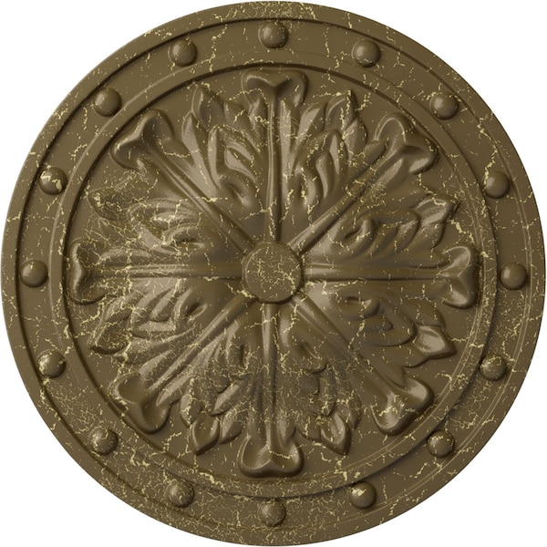 Ekena Millwork Foster Acanthus Leaf Medallion (Canopies up to 2 1/4"), 20 1/2"OD x 1 1/2"P, Mississippi Mud Crackle CM20FOMMC - main